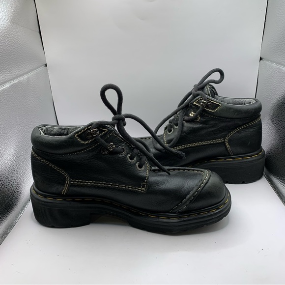 Dr. Martens 90s Black Boots 9275 Made in England Size US 7 Y2K combat ankle - Picture 2 of 8